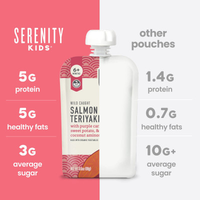 Serenity Kids, Wild Caught Salmon Teriyaki, 6+ Months, 3.5 oz (99 g)