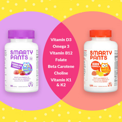 SmartyPants, Kids Multi & Omegas, Lemon, Orange, and Strawberry Banana, 120 Gummies