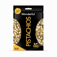Wonderful Pistachios, In-Shell, Lightly Salted Nuts, 16oz Resealable Bag