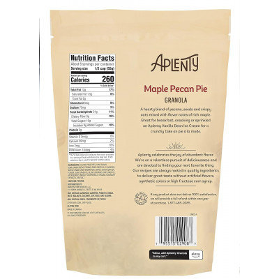 Amazon Brand - Aplenty, Maple Pecan Pie Granola, 11 oz