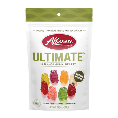 Albanese World's Best Ultimate 8 Flavor Gummi Bears, 7.75 Ounce Bag