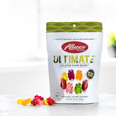 Albanese World's Best Ultimate 8 Flavor Gummi Bears, 7.75 Ounce Bag