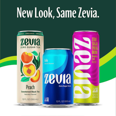 Zevia Zero Calorie Soda, Ginger Ale, 12 Ounce Sleek Can