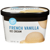 Amazon Brand - Happy Belly French Vanilla Ice Cream, 48 Fl Oz (Frozen)