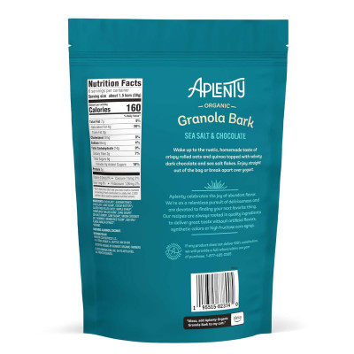 Amazon Brand, Aplenty Organic Sea Salt & Chocolate Granola Bark, 8 Oz