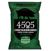 4505 Meats Chicharrones Fried Pork Rinds Jalapeno Cheddar, 2.5 Oz