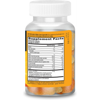 Airborne 750mg Vitamin C Gummies For Adults, Immune Support Supplement with Powerful Antioxidants Vitamins C & E - 21 Gummies, Zesty Orange Flavor