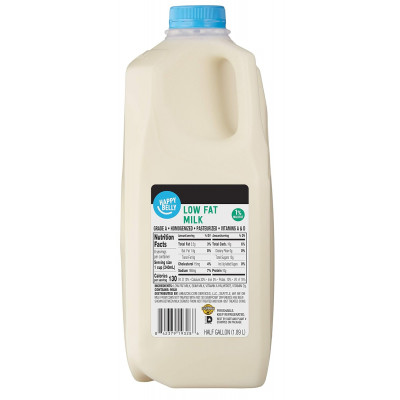 Amazon Brand - Happy Belly 1% Milk, Half Gallon, 64 Ounces