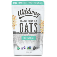 Wildway Organic Rolled Oats, Gluten-Free, Glyphosate-Free, High-Protein, Low Calorie Breakfast Cereal or Snacks with Sustainable, Non-GMO, Planet Friendly Organic Oats, 9 oz, Original