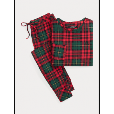 Plaid Jersey Jogger Pajama Set