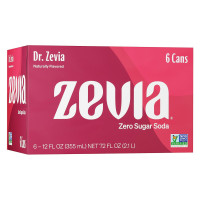 Zevia Zero Calorie Soda, Naturally Sweet, 12 Fl Oz (pack of 6)