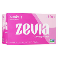 ZEVIA Strawberry Soda 6 Pack, 12 FZ
