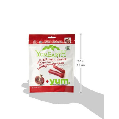 YummyEarth Organics Soft Eating Licorice, Pomegranate, 5 Ounce (00268674)