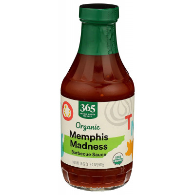 365 by Whole Foods Market, Bbq Sauce Memphis Madness Organic, 18 Ounce