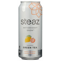 Steaz, Organic Zero Calorie Iced Green Tea, Peach Mango, 16 FL OZ