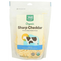 365 by Whole Foods Market, Cheddar Sharp Shredded Organic, 6 Ounce