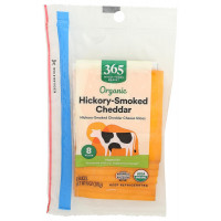 365 by Whole Foods Market, Cheddar Hickory Smoked Sliced Organic, 6 Ounce