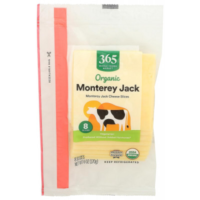 365 by Whole Foods Market, Monterey Jack Sliced Organic, 6 Ounce