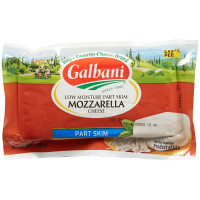 Galbani Low Moisture Mozzarella Cheese, Part Skim, 2 lbs