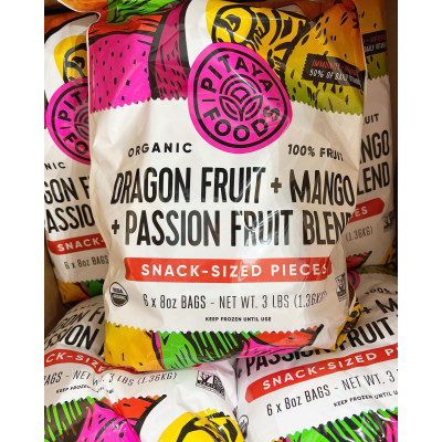 Pitaya Foods Organic Dragon Fruit, Mango & Passion Fruit 6/8 oz