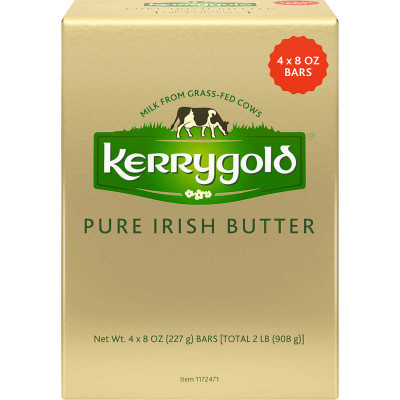 Kerrygold Pure Irish Butter, Salted, 8 oz, 4 ct