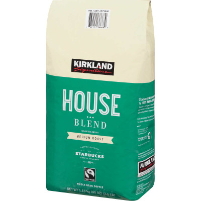 Kirkland Signature House Blend Whole Bean Coffee, Medium, 2.5 lbs