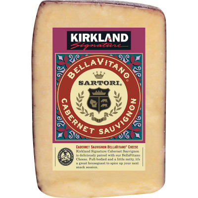 Kirkland Signature Sartori Cabernet Sauvignon BellaVitano Cheese, 1 lb avg wt