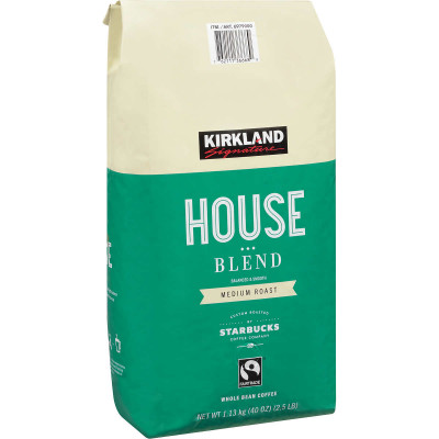 Kirkland Signature House Blend Whole Bean Coffee, Medium, 2.5 lbs