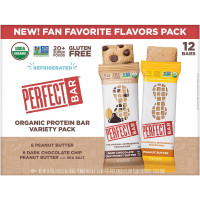 Perfect Bar Refrigerated Organic Protein Bar, Variety Pack, 12 ct