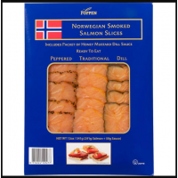 Norwegian Smoked Salmon Slices, 12 oz