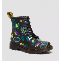 JUNIOR 1460 STICKER PRINT LEATHER LACE UP BOOTS