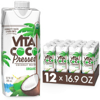 Vita Coco Organic Coconut Water, Pressed, More "Coconutty" Flavor, Natural Electrolytes, Vital Nutrients, 16.9 Fl Oz (Pack of 12)