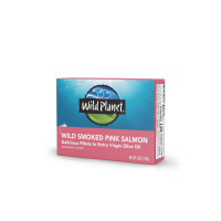 Wild Planet Wild Smoked Pink Salmon Fillets in Extra Virgin Olive Oil, Tinned Fish, Canned Salmon, Sustainably Caught, Non-GMO, Kosher, Gluten Free, Keto and Paleo, 3.9 oz (Pack of 1)