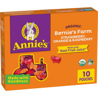 Annie’s Organic Bernie's Farm Fruit Flavored Snacks, Gluten Free, 10 Pouches, 7 oz.