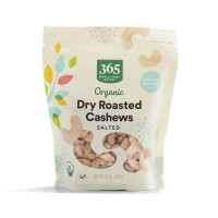 365 by Whole Foods Market, Organic Dry Roasted & Salted Cashews, 10 Ounce