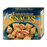 Amy's Frozen Snacks, Cheese Pizza Snacks, Made With Organic Flour and Tomatoes, Microwave Meals, 6.0 Oz