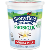 Stonyfield Organic Whole Milk Probiotic Yogurt, Vanilla, 32 oz. – Immunity & Digestive Health