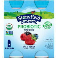 Stonyfield Organic, Low Fat Wild Berry Smoothie, 6 Fl Oz Bottles, 4Ct