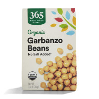 365 by Whole Foods Market, Organic Unsalted Garbanzo Beans, 13.4 Ounce