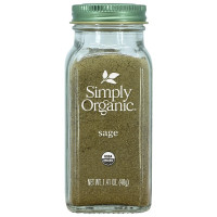 Simply Organic Ground Sage Leaf, 1.41 Ounce, Sweet Earthy Flavor, Hints of Mint, Pair with Garlic & Rosemary, Kosher, Organic