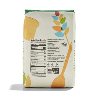 365 by Whole Foods Market, Organic 100% Whole Wheat Flour, 80 Ounce