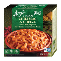 Amy's Frozen Meals, Vegan Chili Mac and Cheeze Pasta Bowl, Made With Organic Ingredients, Gluten Free Microwave Meals, 9 Oz