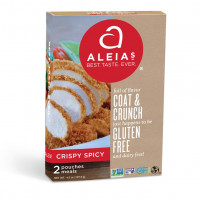 ALEIA'S BEST. TASTE. EVER. Crispy Spicy Coat & Crunch - 4.5 oz / 1 Pack – Crispy Breading for Poultry, Meat, Seafood, Vegetables - Certified Gluten Free, Non-GMO, Dairy Free, Low Sodium, Kosher, Easy to Prepare