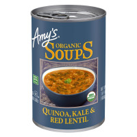 Amy's Soup, Vegan Quinoa, Kale and Red Lentil Soup, Gluten Free, Made With Organic Vegetables and Lentils, Canned Soup, 14.4 Oz