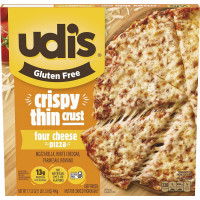 Udi's Gluten Free Four Cheese Pizza With Crispy Thin Crust, 17.53 oz, (frozen)