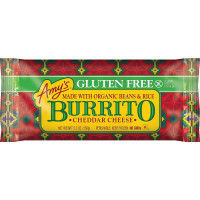 Amy's Frozen Meals, Gluten Free Cheddar Cheese Burrito with Beans and Rice, Made With Organic Beans and Rice, Microwave Meals, 5.5 Oz