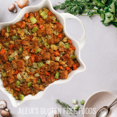 ALEIA'S BEST. TASTE. EVER. Savory Stuffing Mix - 10 oz / 1 Pack – Authentic Taste, Classic Stuffing for Gluten Free Recipes, Certified Gluten Free, Non-GMO, Corn Free, Soy Free, Dairy Free, Low Sodium, Kosher