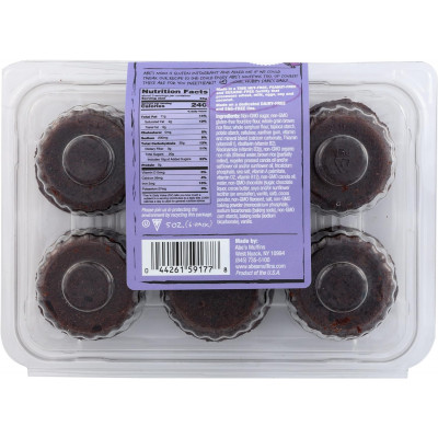 Abe's, Mom's Gluten Free & Vegan Double Chocolate Mini Muffins, 6 Pack