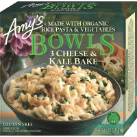 Amy's Frozen Meals, 3 Cheese and Kale Bake, Made With Organic Rice Pasta and Veggies, Gluten Free Microwave Meals, 8.5 Oz