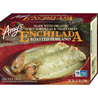 Amy's Frozen Meals, Roasted Poblano Enchilada, Made With Organic Tortillas, Poblanos, Tofu and Cheese, Gluten Free Microwave Meals, 9.1 Oz